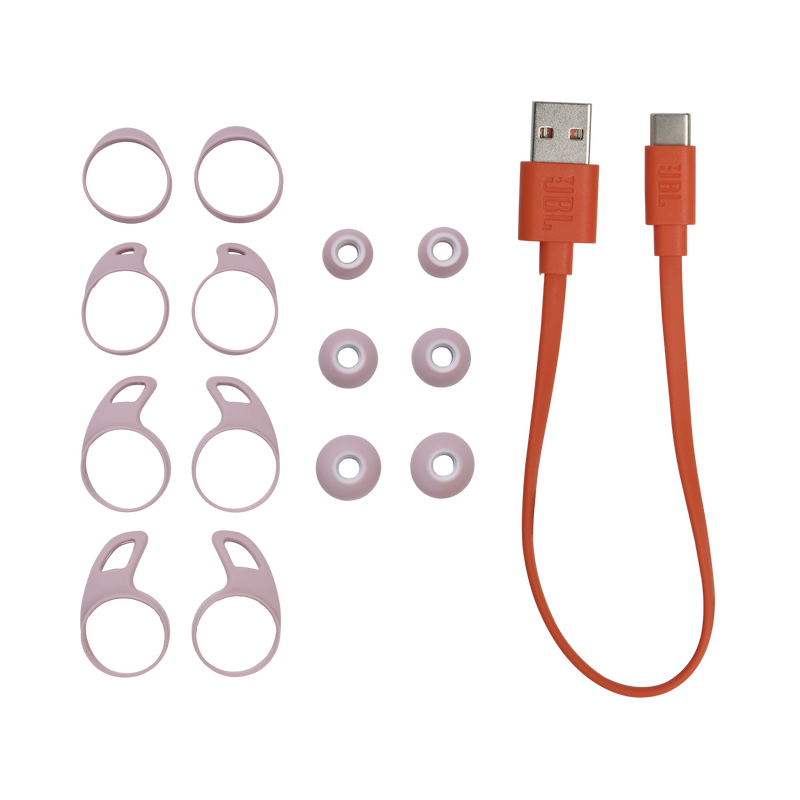 JBL Reflect Flow Pro - Pink - Waterproof true wireless Noise Cancelling active sport earbuds - Detailshot 1 image number null